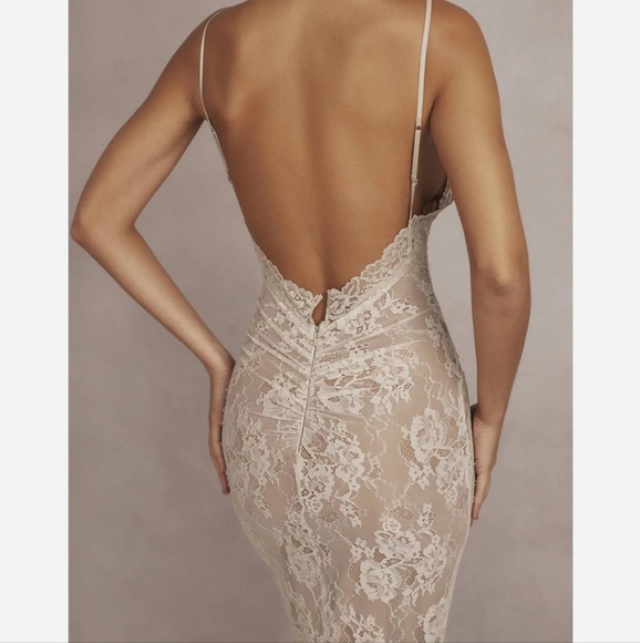 Trade for xs Serelle sand lace midi dress - Picture 4 of 10